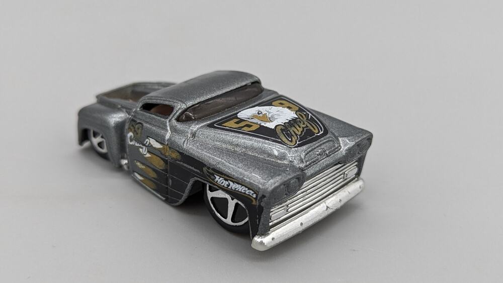 Mattel Hot Wheels 59 Chevy Chief 2003 Malaysia Diecast Truck Grey 1:64